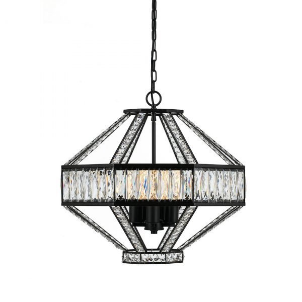 Zofio 5 Light Crystal Pendant in Oil Bronze