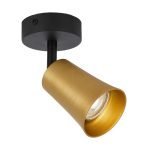 Alvey GU10 1 Light Spot Light in Black and Gold