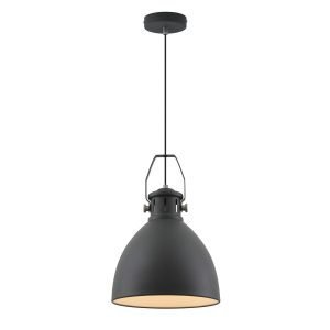 Fabrica 305mm 1 Light Pendant in Dark Grey