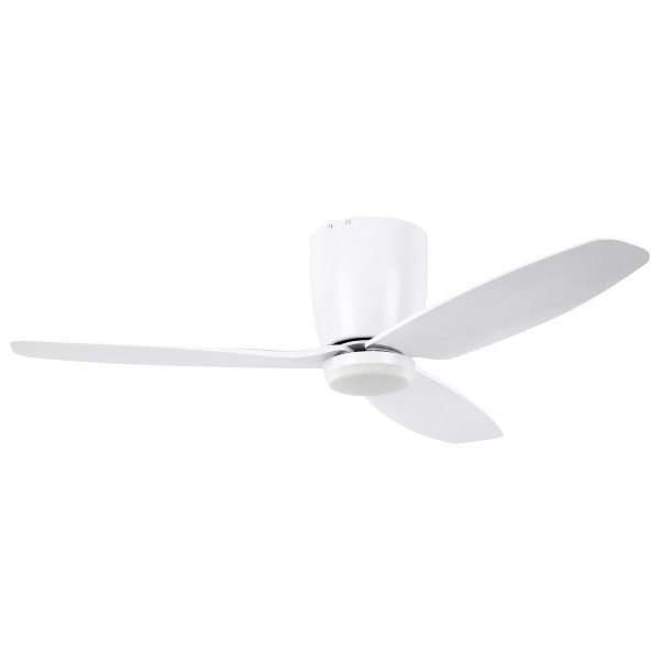 Seacliff 44" (1120mm) DC Ceiling Fan wit Tri-Colour LED Light in Matt White