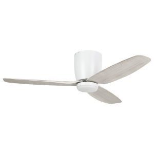 Seacliff 44" (1120mm) DC Ceiling Fan wit Tri-Colour LED Light in White with Gessami Oak Blades