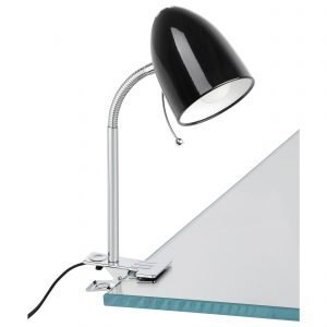 Lara 1 Light Black Clamp Lamp