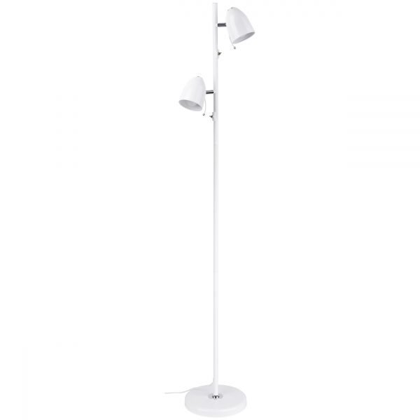 Lara 2 Light White Floor Lamp