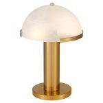 Augustin Table Lamp in Antique Gold with Opal Glass