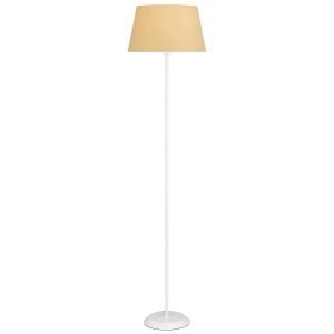 Jaxon Floor Lamp in White with Wheat Shade