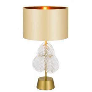 Melania Table Lamp in Gold with Gold Shade