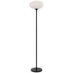 Nori Floor Lamp in Matt Black with Opal Glass