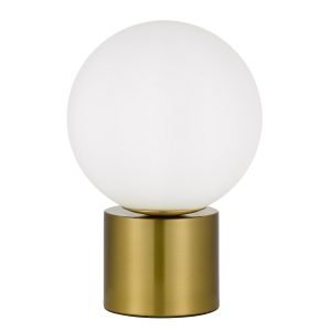 Novio Table Lamp in Antique Gold with Opal Glass