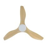 Eglo Surf 48"DC Ceiling Fan with LED Light in Light Oak