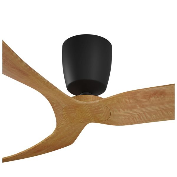 Aeratron FR3 60" 3 Blade DC Ceiling Fan with Remote in Black with Woodgrain