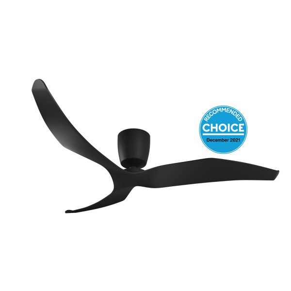 Aeratron FR3 60" 3 Blade DC Ceiling Fan with Remote in Black