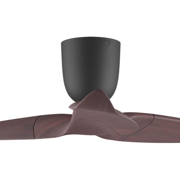 Aeratron AE3 50" 3 Blade DC Ceiling Fan with Remote in Walnut with Black