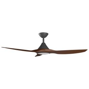 Calibo Smart CloudFan ABS DC Ceiling Cloud Fan with 20W CCT LED Light and Remote in Black with Koa