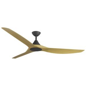 Calibo Smart CloudFan 72" (1830mm) ABS DC Ceiling Cloud Fan and Remote in Black with Bamboo